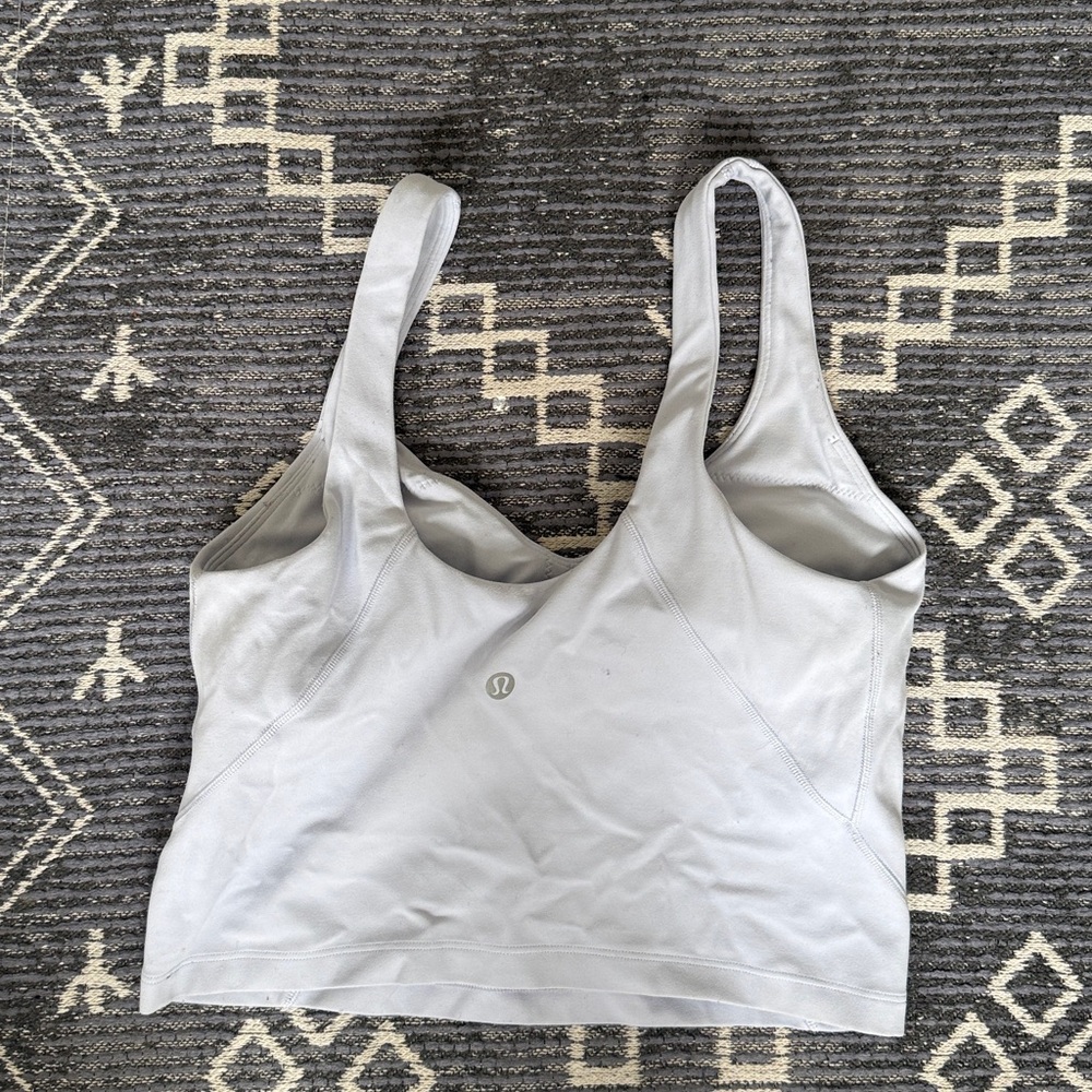 Lululemon Align Tank Blissful Blue Cropped Built in Bra Athletic Performance - Picture 3 of 5